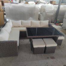 Nordic Style High Quality PE Rattan Sofa Set Modern Outdoor Rattan Sofa Set Leisure Used Garden Parties Sofa Sets thumbnail-2