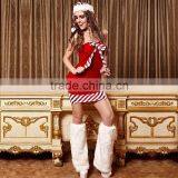 New Arriving HOT Sexy Charming Velvet Warm Christmas Party Costume for Women thumbnail-3