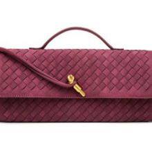 Handmade Woven Accordion Bag for Women, Crossbody Monk Strap Bag, Horizontal Clutch Evening Bag, Versatile Shoulder and Crossbod thumbnail-1