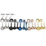 Stainless Steel Tragus Earring Ball Barbell Ear Piercing Black Silver Gold Cartilage Ring Jewelry For Men Women thumbnail-5