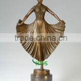 Brass dancer figure statue for table ornaments