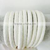 Black Genuine Snake Skin Hide Leather Python Round Cold For Luxury Bracelet Making thumbnail-3
