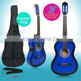 Beginners 38" Acoustic Guitar Wooden Classical Guitar Steel String W/Bag thumbnail-1