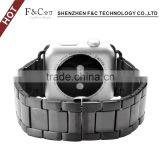 Popular Black Metal Buckle Stainless Steel Watch Band for Apple Watch 38mm 42mm