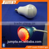 Manufacturer multi colors E27 LED light music BT APP speaker bulb