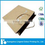 Brown Kraft Paper Bag Hot Stamping With Twisted Handle Without Printing thumbnail-2