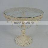 Antique Metal Stand Decorative Glass Cake Plate Quality Choice