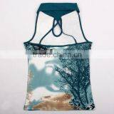 (N2695) 3-8Y Two Color Children Polo Neck Girl Tank Top Chinese National Styles Cotton Vest for Baby thumbnail-4