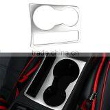 Car Interior Stainless Steel Cup Decorative Cover Holder Panel Sequins Frame Accessories For Audi A4 B8 2009-2015 LHD
