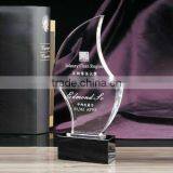 Fashion Design Crystal Award Plaques With Black Base for Corporate Souvenirs thumbnail-1