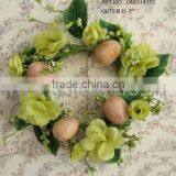 Hot Sale 7" Artificial Polyster Rose With Eggs Easter Wreath thumbnail-1