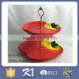 2016 Kinsheng Hot Sale Apple-shaped Cake Holder Ceramic Plates thumbnail-1