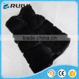 Women Fake Fur Vest Jacket Black thumbnail-1