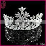 New Arrival Clear Silver Heart Wedding Tiara Crown For Sale thumbnail-1