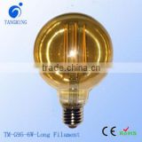 edison lighting led g125 long filament led globe bulb dimmable