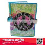 Peacock Velvet Fabric Cover Peace Embroidered Notebook thumbnail-4