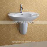 Semi Pedestal Wall Hung Bathroom Ceramic Sinks thumbnail-2
