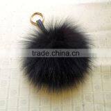 Lovely Fashion Wholesale Fluffy Fox Fur Pom Pom Ball Keychain With Cheap Price thumbnail-1