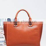 Orange Leather Office Lady Handbags ,leather Bags Women thumbnail-5