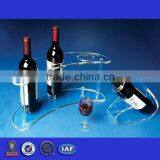 Tabletop Acrylic Wine Display Rack / Perspex Bottle Shelf