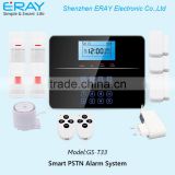 Smart PSTN alarm system with touch keypad lcd display