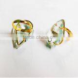 Aqua Color Glass Electroplated Arrowhead Finger Rings |Wholesale Indian Jewellery thumbnail-1
