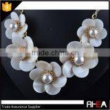 Lady Girl Party Shell Flowers Necklace,Handmade Fashion Pendant Necklace thumbnail-3