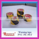 Glossy Red and White Color Warning Gaffer Tape thumbnail-1