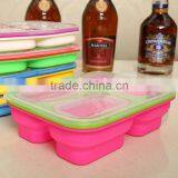 3 Compartment Portable Silicone Collapsible Microwave Lunch Box Food Storage Box thumbnail-4