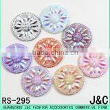 29mm Round Shape Colored Glitter Resin Stone thumbnail-1