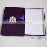 Gracefull Handmade Purple Wedding Invitation Gift Boxes thumbnail-3