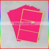 Magenta Fluorescent Wall Sticker, Book Paper Sticker thumbnail-3