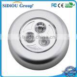 Light Round 3 LED Battery Powered Stick Tap Touch Light Click Lamp