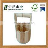 Lovely Unfinished Solid Wood Bucket for Coffee Bean thumbnail-1