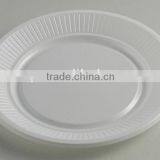Plastic Flat Plates 7''(17cm) White Round Plate P071715