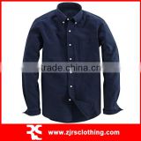 Mens Cotton Oxford Casual Shirt Long Sleeve Shirt with Pocket