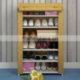 6 Layers Non-woven Fabric Steel Storage Rack Shoes With Cloth Cover thumbnail-4