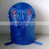 Round Pup up Hamper Kid Toys Storage Cartoon Elephant thumbnail-2