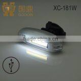 Usb Rechargeable Silicon Bicycle Front Light,COB White LED thumbnail-4