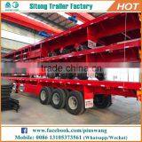 High Quality Customized Container Semi Trailer 20ft 40ft Flatbed Trailer Manufacturers thumbnail-6