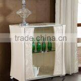 304 Stainless Steel Round Dining Table With Upholstered Side Chair, Metal Dining Room Furniture thumbnail-3