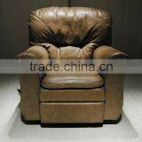 Genuine Leather One Seat Sofa. Very Comfortable and Beautiful Leather Sofa. High Quality Chesterfield Sofa B48124 thumbnail-1