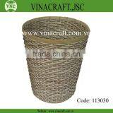 VINTAGE OFFICE BAMBOO WASTE BASKET