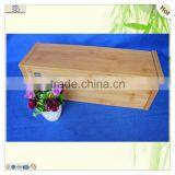 Luxury Display Square Shape Lock Plain Bamboo Wine Boxes thumbnail-5