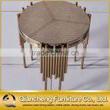 French Model Wooden Top Round Side Table thumbnail-1