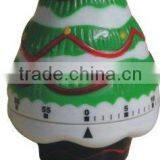 Christmas Tree shape plastic kitchen timer/Christmas timer gift