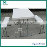 Leisure Outdoor White Plastic Garden Bench Chair thumbnail-1
