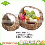 Handmade Small Cheap Bread Food Willow Woven Hanging Wicker Fruit Basket With Handle thumbnail-3