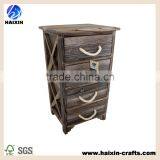 4-drawer Antique Baked Sturdy Practical Wood Storage Cabinet thumbnail-1