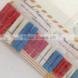 2017 Hot Sell Handmade Colorful Wooden Peg Clip Made in China
